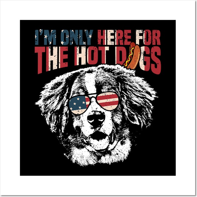 I'm only here for the hot dogs Wall Art by Madfido